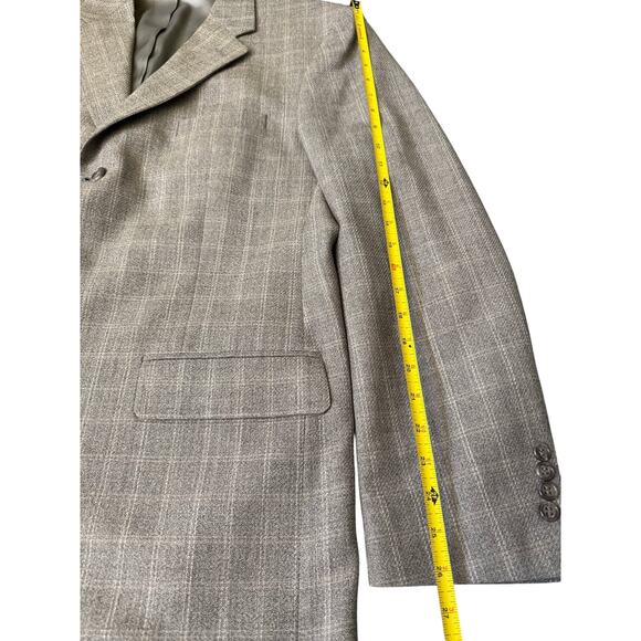 Vintage Lord & Taylor Men’s 44L Blazer – Wool Windowpane Check, Made in USA - Picture 8 of 8